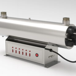 Bộ đèn UV diệt khuẩn nước SS 550W | Lưu lượng 30 m³/h – 120 GPM | Vỏ inox 304 – Diệt 99,9 % vi khuẩn