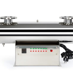 Bộ đèn UV diệt khuẩn nước SS 660W | Lưu lượng 35 m³/h – 144 GPM | Vỏ inox 304 – Diệt 99,9% vi khuẩn