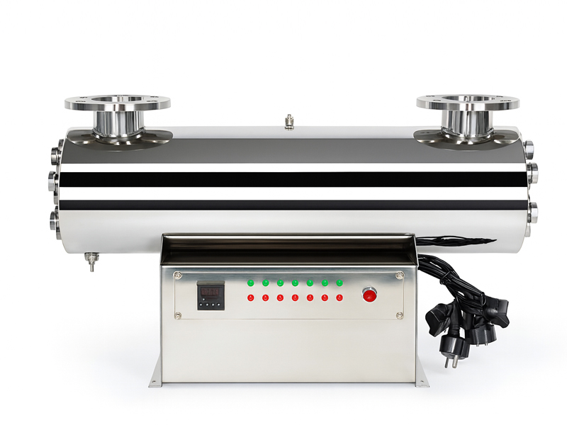 Bộ đèn UV diệt khuẩn nước SS 660W | Lưu lượng 35 m³/h – 144 GPM | Vỏ inox 304 – Diệt 99,9% vi khuẩn