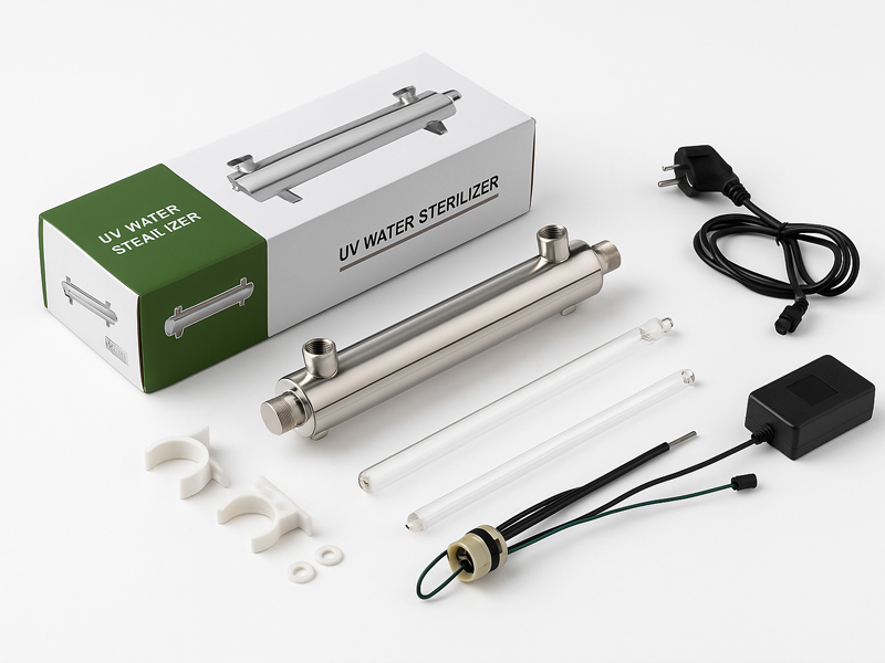 Bộ đèn UV diệt khuẩn nước SSQYT5-16W | Lưu lượng 0,4 m³/h – Diệt 99,9% vi khuẩn, vỏ inox 304