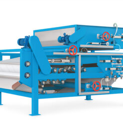 Máy Ép Bùn Băng Tải CHISHUN NBD-T – Ba băng (Thickener + Press) ép khô vượt trội, vận hành liên tục 24/7